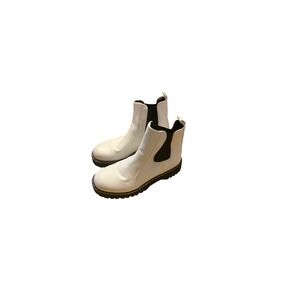 Womens Sincerely Jules Hippie White‎ Leather Chelsea Ankle Booties Size 8M
